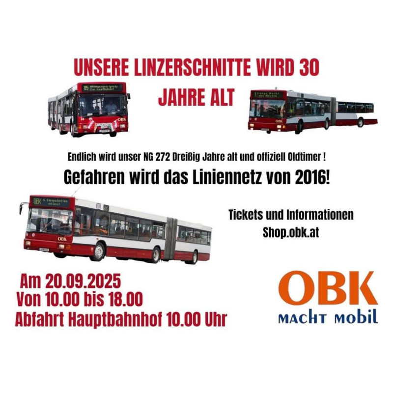 30 Jahre Linzerschnitte am 20. September 2025